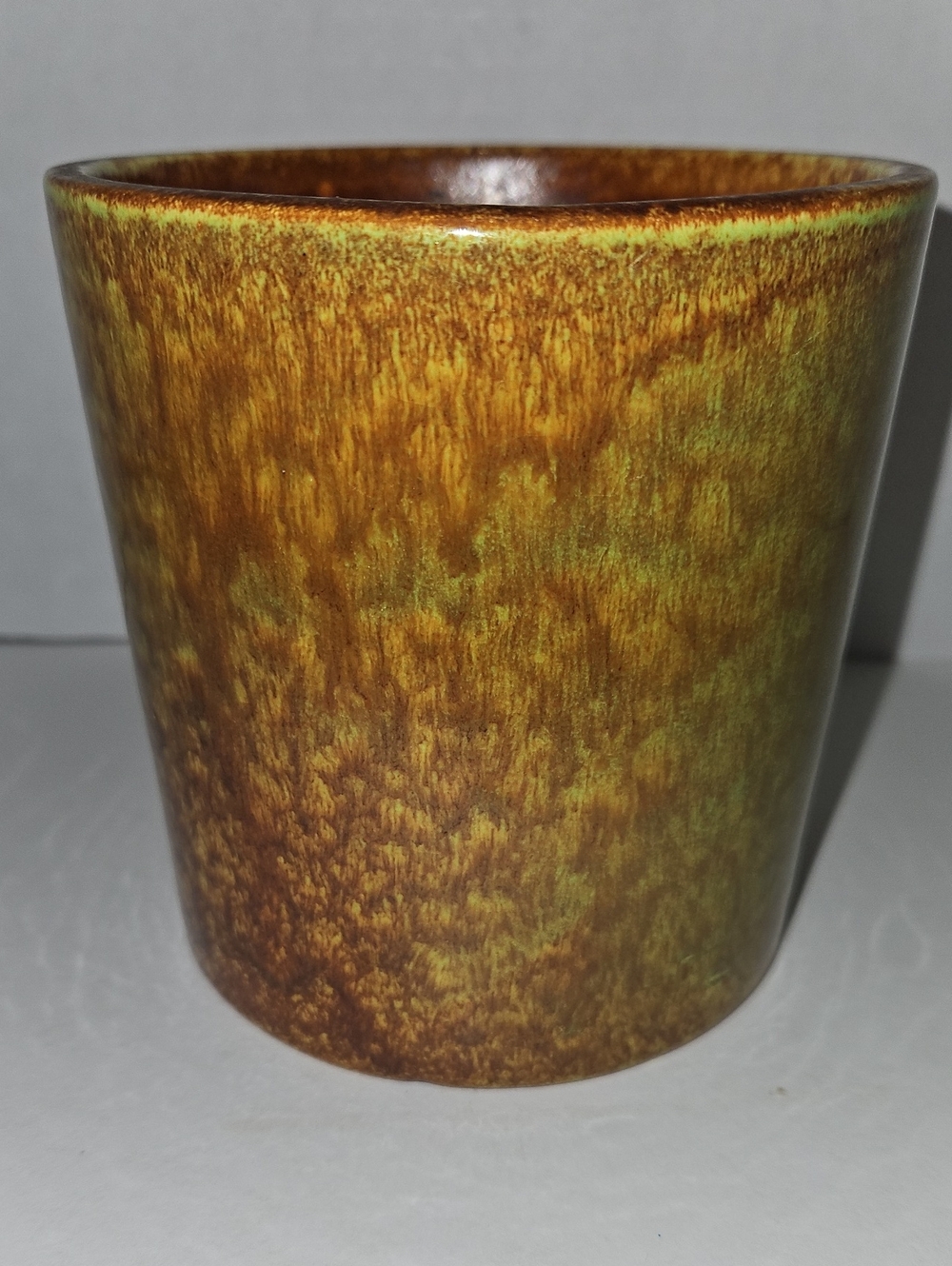 Vintage Haeger Pottery 4.5" Planter in Brown-Green Drip Finish